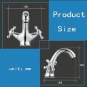 Basin Mixer Tap Dual Cross Lever Bathroom Sink Mixer Tap | Victorian Basin Sink Tap