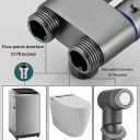 Angle Valve 1-In-2-Out Dual Control Valve | Washing Machine | Toilet Faucet | Dual Control Valve for Bidet | Bathroom Faucet