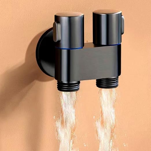 Angle Valve 1-In-2-Out Dual Control Valve | Washing Machine | Toilet Faucet | Dual Control Valve for Bidet | Bathroom Faucet Angle Valve 1-In-2-Out Dual Control Valve | Washing Machine | Toilet Faucet | Dual Control Valve for Bidet | Bathroom Faucet
