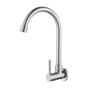 Kitchen Faucet Maxten Wall Lever Mixers Sink Tap Wall Mounted Single Cold Water Flexible Stainless Steel