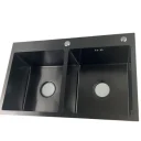 Handmade-StaKItchen Stainless Steel Sink | Double Bowl Kitchen Sinkinless-Steel-Black-Nano-Sink-No-Fading-Double-Bow-Kitchen-Sink (2)