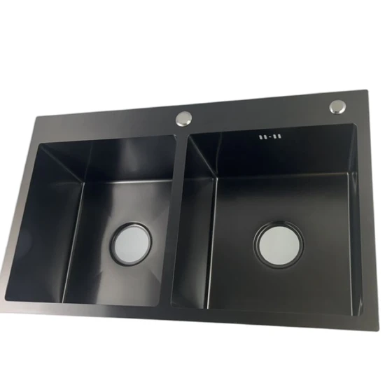 Handmade-StaKItchen Stainless Steel Sink | Double Bowl Kitchen Sinkinless-Steel-Black-Nano-Sink-No-Fading-Double-Bow-Kitchen-Sink (2) Handmade-StaKItchen Stainless Steel Sink | Double Bowl Kitchen Sinkinless-Steel-Black-Nano-Sink-No-Fading-Double-Bow-Kitchen-Sink (2)