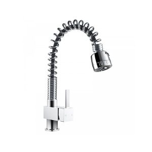 Pull Out Kitchen Sink Faucets Tap with Down Sprayer | Single Handle Hole Hot and Cold Water