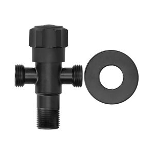 Angle Valve for Washroom | Angle Dual Valve 3 Way Diverter | Black